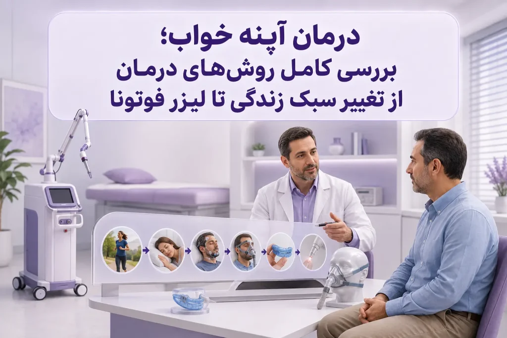 درمان آپنه خواب؛ بررسی کامل روش‌های درمان از تغییر سبک زندگی تا لیزر فوتونا