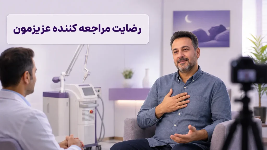 رضایت مراجعه‌کننده از مسیر مشاوره و درمان آپنه خواب با دستگاه فوتونا