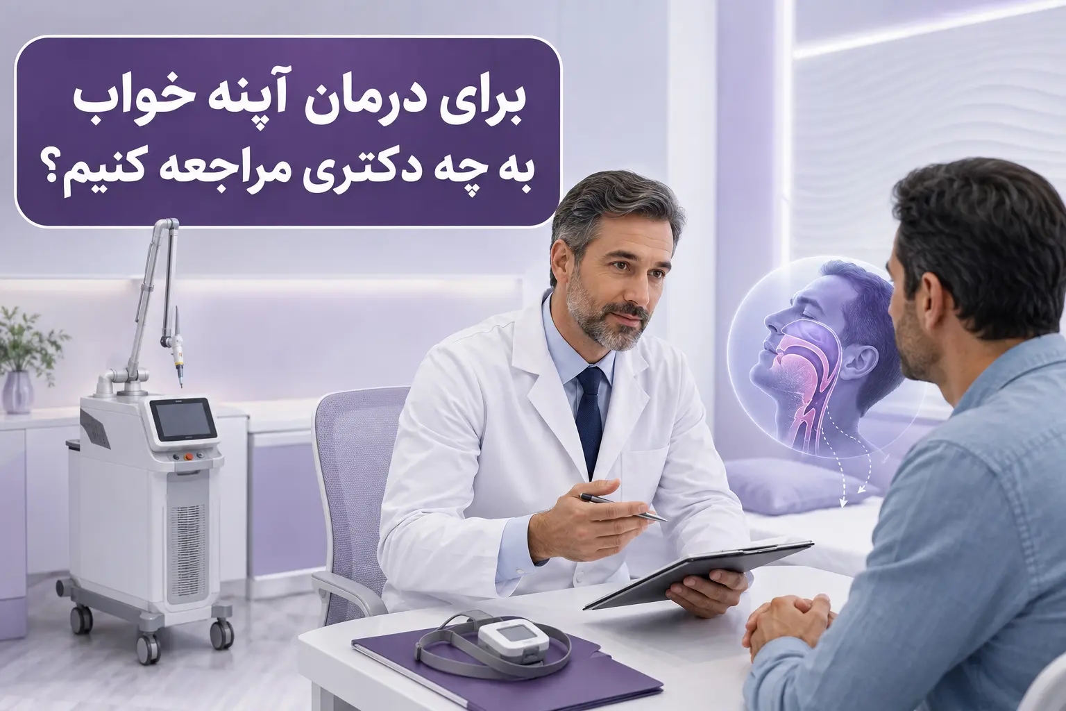 برای درمان آپنه خواب به چه دکتری مراجعه کنیم؟؛ ارزیابی راه هوایی و دستگاه فوتونا